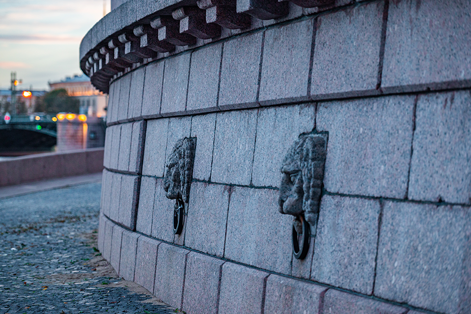 Lion Masks on the Spit of Vasilievsky Island