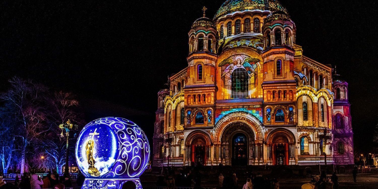 #ЕдемвПетербург на мультимедийное шоу в Кронштадте