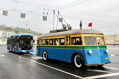 Большой троллейбусный праздник в честь 90-летия Петербургского троллейбуса